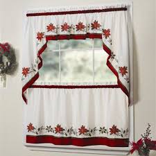 Home baby target broadway lane christmas central elegant comfort elrene home fashions goodgram obedding.com plow & hearth plum. Holly Embroidered Christmas Kitchen Curtains And Valances Christmas Kitchen Curtains Kitchen Curtains And Valances Kitchen Curtains