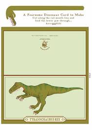 Free Printable Tyrannosaurus Rex Movable Jaw Card Links To A Web Site With Cool Projects Dinosaur Cards Tyrannosaurus Tyrannosaurus Rex