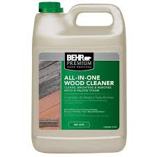 Behr Premium 1 Gal All In One Wood And Deck Cleaner 06301n The Home Depot Staining Wood Wood Cleaner Deck Cleaner
