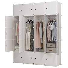 (7) total ratings 7, $249.99 new. Kousi Portable Clothes Closet Wardrobe Bedroom Armoire Dr Https Www Amazon Com Dp B07c3dvvxl Ref Cm Sw R P Schrank Regale Kleiderschrank Kleidung Stauraum