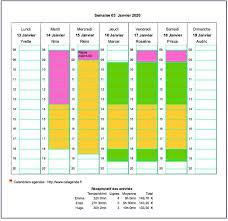 Planning semaine design letters design adulte. Calendrier Planning 2020 Gratuit