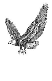 Black And White Flying Eagle Tattoo Zentangle Eagle More Like This Eagle Feathers Eagles And Feathers Eagle Tattoos Flying Tattoo Body Art Tattoos
