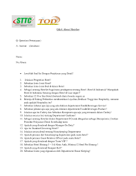 Ini sedikit pertanyaan tentang hukum perjanjian. Doc Kumpulan Soal Tentang Perhotelan Anonymousic Jsj Academia Edu