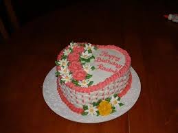Birthday Simple Heart Shape Cake Design Heart Basket W Roses Heart Shaped Birthday Cake Cake Heart Shaped Cakes