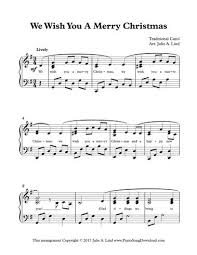 We Wish You A Merry Christmas We Wish You A We Wish You A Merry Christmas Free Intermediate Piano Solo With Lyrics Christmas Sheet Music Christmas Piano Piano Sheet