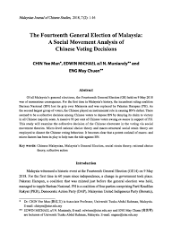 All social and businesses (including those that were previously not allowed to operate such as theme. Pdf The Fourteenth General Election Of Malaysia A Social Movement Analysis Of Chinese Voting Decisions Yee Mun Chin Edwin Michael And May Chuen Eng Academia Edu