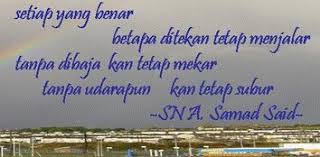Asalnye yg a samad said punye kee kee yg kopratasa. Apa Kata A Samad Said Kayacipta