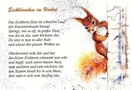 Eichhornchen Im Herbst Eichhornchen Herbstgedichte Fur Kinder Gedichte Fur Kinder