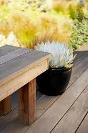 Notice that she also made sure to grind smooth all of the edges. Deck Benches Diy