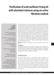 Cara mudah bikin brownies tanpa mixer dan oven bagus co / bolu pisang cuma 1 telur | no mixer no oven. Pdf Purification Of Used Sunflower Frying Oil With Adsorbent Mixtures Using An Active Filtration Method