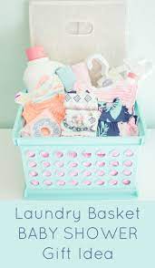 Laundry Basket Baby Shower Gift Easy Baby Shower Gift Baby Shower Gift Basket Diy Baby Shower Gifts