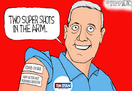 Rep Ryan Senate bid booster shot from Dr. Acton: Darcy cartoon
