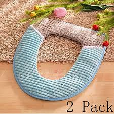 Amazon's choice for toilet seat 17 inch elongated. Corduroy Toilet Seat Cover Toilet Seat Cushion Cushioned Toilet Seat Warm And Soft Comfortable Good Looking 2 Pack 17 X14 Blue Buy Online In Fiji At Fiji Desertcart Com Productid 42482290