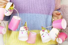 Diy Einhorn Lichterkette Aus Bechern Basteln Kreative Deko Selber Machen Deko Selber Machen Lichterkette Selber Machen Lichterkette Basteln