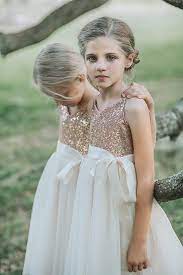 Flower Girl Dressrose Gold Dressblush Sequin Dressjunior Etsy Gold Flower Girl Dresses Flower Girl Dresses Wedding Dresses For Kids