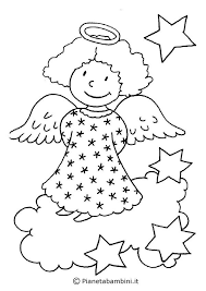 18 Disegni Di Angeli Da Colorare Pianetabambini It Colori Di Natale Angeli Angeli Di Natale