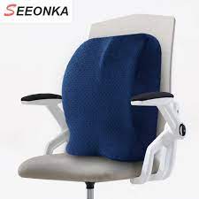 Élégance et confort caractérisent le siège visiteur armadillo, un magnifique produit doté d'une grand choix de fauteuils de bureau avec ou sans accoudoir en cuir ou coussin mousse, fauteuil à roulettes. Support Lombaire Pour Chaise De Bureau Housse De Coussin En Velours A Memoire De Forme Soulage Les Douleurs De Dossier Aliexpress