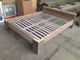 bed van steigerhout bed frame design homemade beds rustic bed frame
