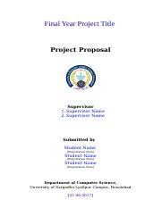 This article will help improve the writing effectiveness of undergraduates and. Project Proposal Template Doc Final Year Project Title Project Proposal Supervisor 1 Supervisor Name 2 Supervisor Name Submitted By Student Name Course Hero