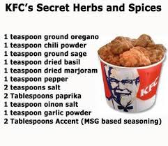 Kfc Chicken Spice Mix Just Eliminate The Accent Accent Is