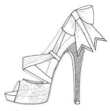 How to draw high heel shoes in fashion design. Shoes Coloring Pages Collection Whitesbelfast Com