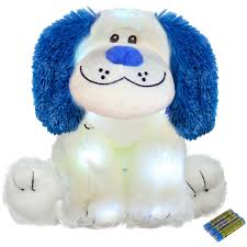 The Noodley 16 Inch Led Stuffed Animals Light Up Plush Sleep Toy Kids Night Light Toddler Gift White Puppy Dog Changes 4 Colors Batteries Included Walmart Com Walmart Com