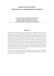 Por eso, debe reforzarse cuando se precisa resistencia al. Pdf Modulo De Elasticidad Resistencia A La Compresion Del Concreto