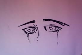 Here is a drawing of crying anime eyes. Images Of Crying Eyes Drawing Anime