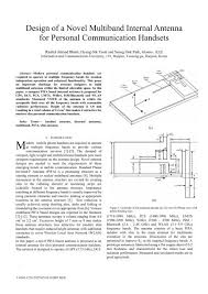 Use left/right arrows to navigate the slideshow or swipe left/right if using a mobile device. Design Of A Novel Multiband Internal Antenna For Personal