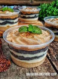 Dalgona Dessert Cup Makanan Penutup Mini Makanan Penutup Resep Makanan Beku