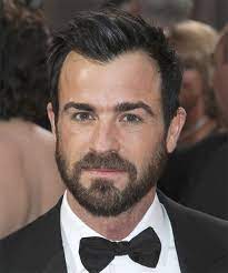 Justin Theroux Short Straight Black Hairstyle Justin Theroux Curly Beard Widows Peak Hairstyles