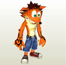 Papercraft Pdo File Template For Crash Bandicoot Figurine Crash Bandicoot Bandicoot Papercraft Templates