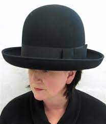 Prudence Wearing Her Giant Bowler Hat In Felt Http Prudencemillineryshop Com Fedora Hat Men Hats For Men Hats