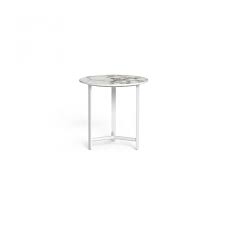 Trapezoid iron coffee table legs. Talenti Riviera Round Coffee Table Tattahome