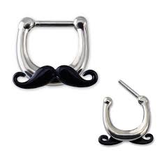 Forbidden body jewelry 14g 316l surgical steel mustache septum piercing barbell. Mustache Septum Piercing Jewelry 16g Nose Ring Surgical Steel Septum Clicker Wish