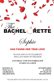 The Bachelorette Tv Show Party Invitation Hens Party Invitations Bachelorette Invitations Party Invite Template