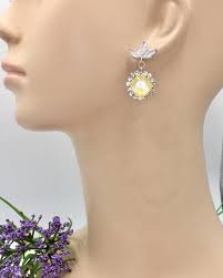 Swarovski Sunshine Yellow Wedding Jewelry Set,bridesmaids Earrings,necklace  and Bracelet,bridal Spring Summer Jewelry,bridesmaids Gifts