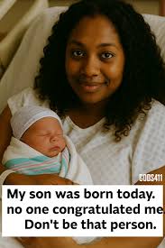Mom held him close, still learning the weight of love that had just entered  her arms. The room was quiet, too quiet for a moment this big. No balloons.  No cheers. Just
