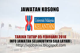 University of malaysia, kelantan) is a public university in kelantan, malaysia. Jawatan Kosong Universiti Malaysia Kelantan Umk 05 Februari 2018