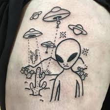 In this alien tattoo design, one can see a flying saucer, which is about to be landed on earth. 21 Alien Tattoo Designs Ideas Design Trends Premium Psd Vector Downloads