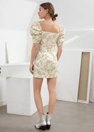 Floral Puff Sleeve Mini Dress Mini Dress Outfits Mini Dress Mini Dress With Sleeves