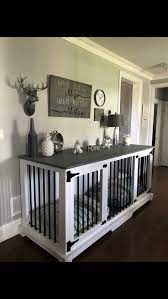 This kennel not only looks great but doubles as a media table or sofa table. Pooch Prep Dog House Plans Dog House Diy Dog Crate Furniture
