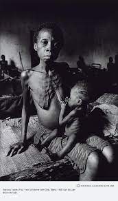 It ends with the word biafra on a black screen. Starving Twenty Four Year Old Mother With Child Biafra National Galleries Of Scotland