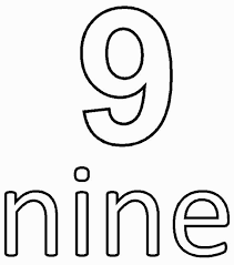 Number 9 Coloring Page