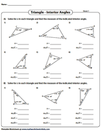 This can be written as ∠a + ∠b + ∠c = 180°. Angle Sum Property And Exterior Angle Theorem Triangle Worksheets