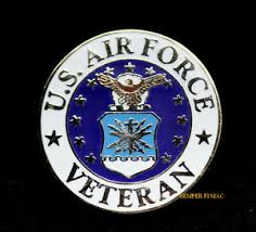 veteran us air force hat lapel vest pin