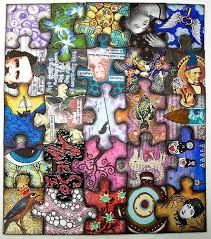 Awesome Altered Puzzle Paper Crafts Scrapbooking Atcs Artist Trading Cards Class Art Projects School Auction Art Projects School Art Projects