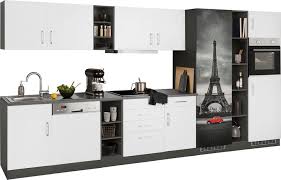 held mobel kuchenzeile paris mit e geraten breite 400 cm mit grosser kuhl gefrierkombination online kaufen otto