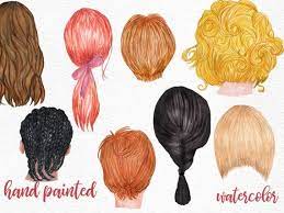 Hairstyles Clipart Girls Clipart Custom Etsy Hair Clipart Girl Clipart Clip Art