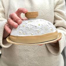 Check spelling or type a new query. Daisy White Butter Dish With Lid Floral Table Decor Etsy In 2020 Ceramic Butter Dish Pottery Butter Dish Pottery Butter Dishes